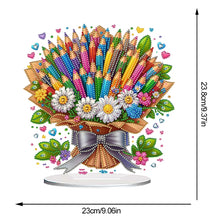 Load image into Gallery viewer, Flower Double Sided Effect Table Top Diamond Painting Ornament Kit (Pencil)
