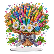 Load image into Gallery viewer, Flower Double Sided Effect Table Top Diamond Painting Ornament Kit (Pencil)
