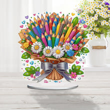 Load image into Gallery viewer, Flower Double Sided Effect Table Top Diamond Painting Ornament Kit (Pencil)
