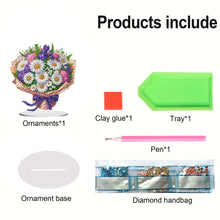 Load image into Gallery viewer, Flower Double Sided Effect Table Top Diamond Painting Ornament Kit (Daisy)
