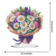 Load image into Gallery viewer, Flower Double Sided Effect Table Top Diamond Painting Ornament Kit (Daisy)
