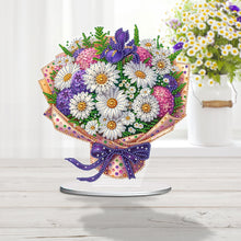 Load image into Gallery viewer, Flower Double Sided Effect Table Top Diamond Painting Ornament Kit (Daisy)
