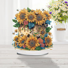 Load image into Gallery viewer, Flower Double Sided Effect Table Top Diamond Painting Ornament Kit (Sunflower C)
