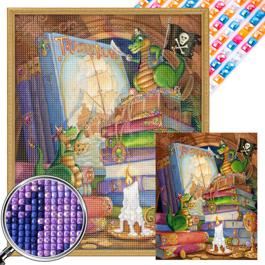 AB Diamond Painting - Full Square - Book Dragon (40*50CM)