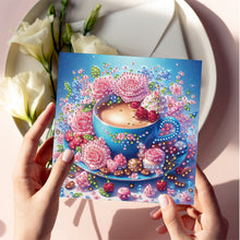 Load image into Gallery viewer, 6PCS Coffee DIY Diamond Art Greeting Cards Congratulations Cards &amp; Gifts
