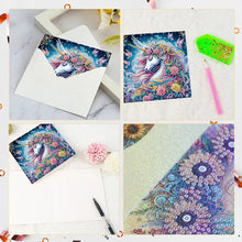Load image into Gallery viewer, 6PCS White Horse DIY Diamond Art Greeting Cards Congratulations Cards &amp; Gifts
