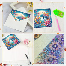 Load image into Gallery viewer, 6PCS Whale DIY Diamond Art Greeting Cards Congratulations Cards &amp; Gifts
