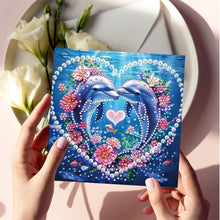 Load image into Gallery viewer, 6PCS Whale DIY Diamond Art Greeting Cards Congratulations Cards &amp; Gifts
