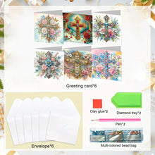 Load image into Gallery viewer, 6PCS Cross DIY Diamond Art Greeting Cards Congratulations Cards &amp; Gifts
