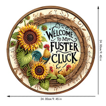Load image into Gallery viewer, 2D Flat Acrylic DIY Rooster Sunflower Hanging Diamond Art Kits Wall Door Decor
