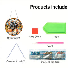 Load image into Gallery viewer, 2D Flat Acrylic DIY Halloween Skeleton Couple Hanging Diamond Art Kits
