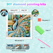 Load image into Gallery viewer, Diamond Painting - Partial Special Shaped - Peacock (30*30CM)
