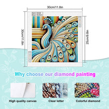 Load image into Gallery viewer, Diamond Painting - Partial Special Shaped - Peacock (30*30CM)
