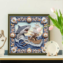 Load image into Gallery viewer, Diamond Painting - Partial Special Shaped - Shark (30*30CM)

