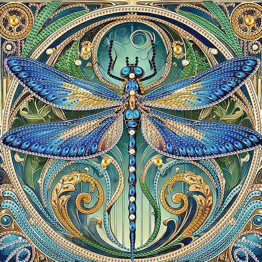 Diamond Painting - Partial Special Shaped - Dragonfly (30*30CM)