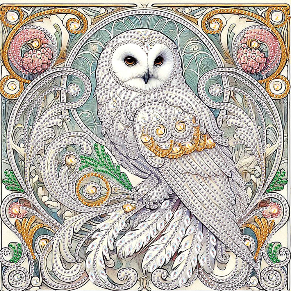 Diamond Painting - Partial Special Shaped - Owl (30*30CM)