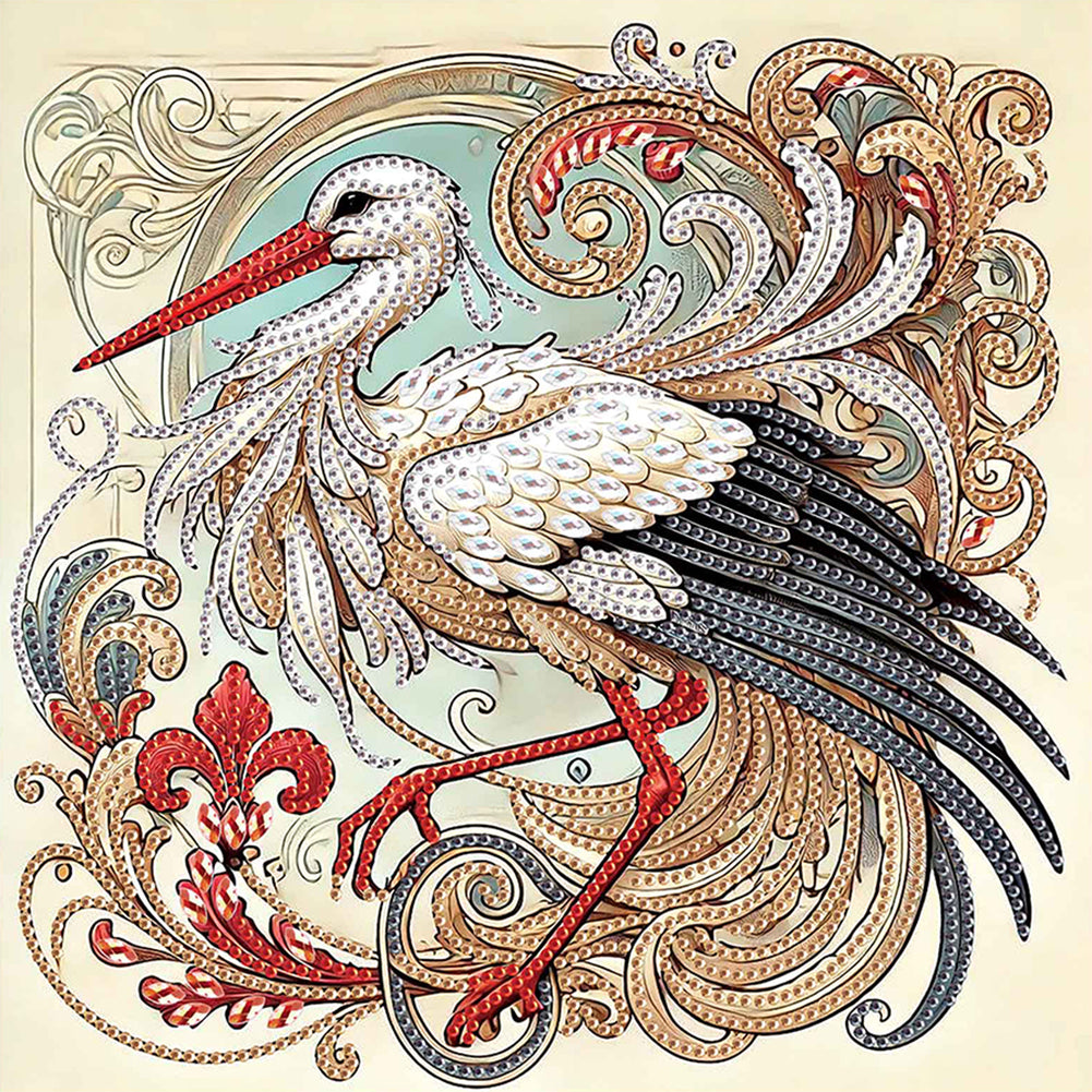 Diamond Painting - Partial Special Shaped - Crane (30*30CM)