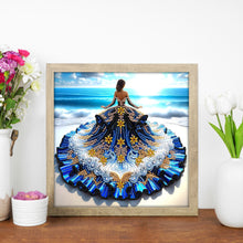 Load image into Gallery viewer, Diamond Painting - Partial Special Shaped - Gorgeous Skirt Girl (30*30CM)
