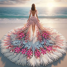 Load image into Gallery viewer, Diamond Painting - Partial Special Shaped - Gorgeous Skirt Girl (30*30CM)
