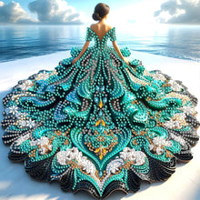 Load image into Gallery viewer, Diamond Painting - Partial Special Shaped - Gorgeous Skirt Girl (30*30CM)
