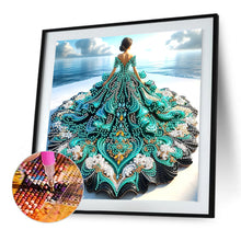 Load image into Gallery viewer, Diamond Painting - Partial Special Shaped - Gorgeous Skirt Girl (30*30CM)
