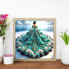 Load image into Gallery viewer, Diamond Painting - Partial Special Shaped - Gorgeous Skirt Girl (30*30CM)
