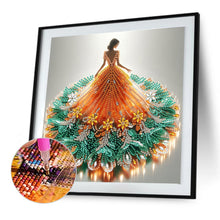 Load image into Gallery viewer, Diamond Painting - Partial Special Shaped - Gorgeous Skirt Girl (30*30CM)
