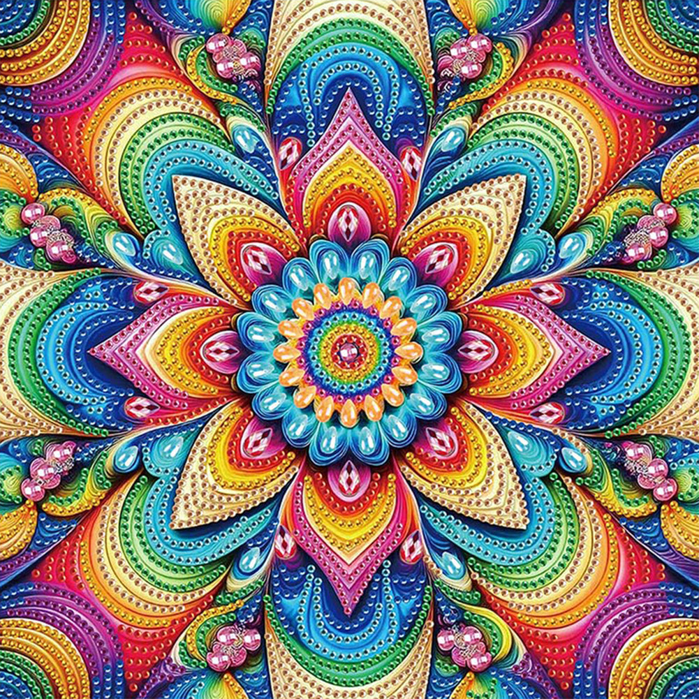 Diamond Painting - Partial Special Shaped - Mandala (30*30CM)