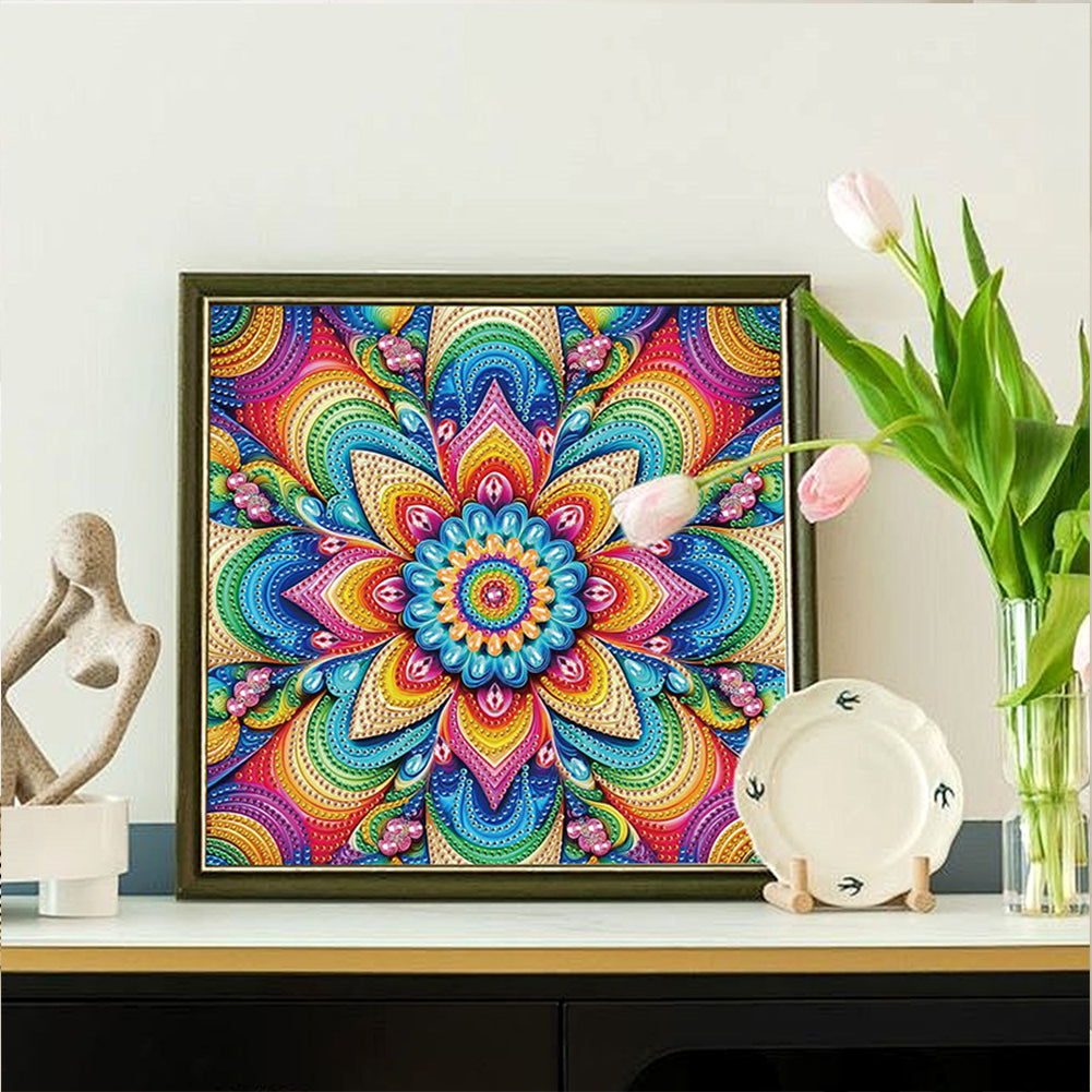 Diamond Painting - Partial Special Shaped - Mandala (30*30CM)