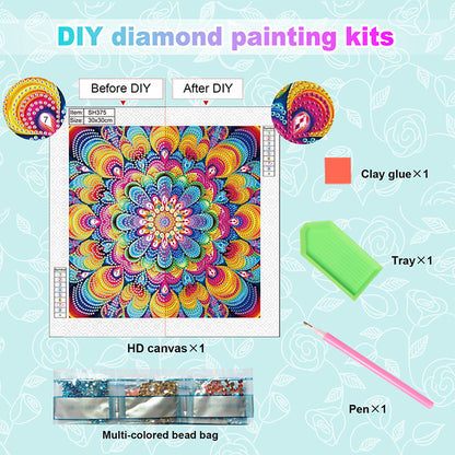 Diamond Painting - Partial Special Shaped - Mandala (30*30CM)