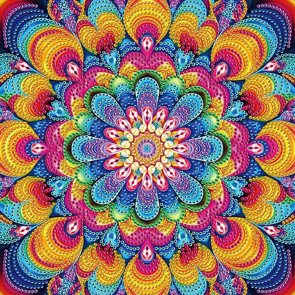 Diamond Painting - Partial Special Shaped - Mandala (30*30CM)
