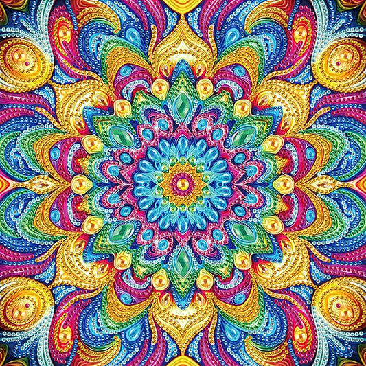Diamond Painting - Partial Special Shaped - Mandala (30*30CM)