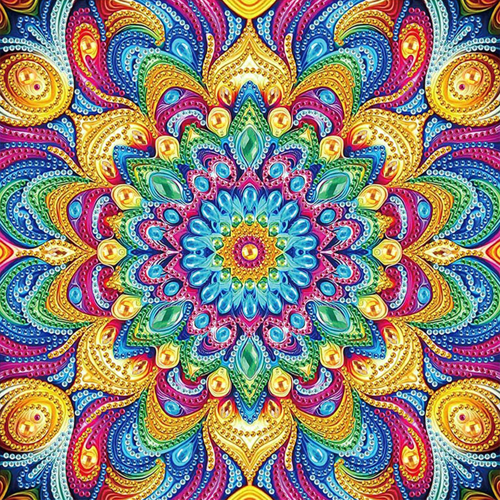 Diamond Painting - Partial Special Shaped - Mandala (30*30CM)