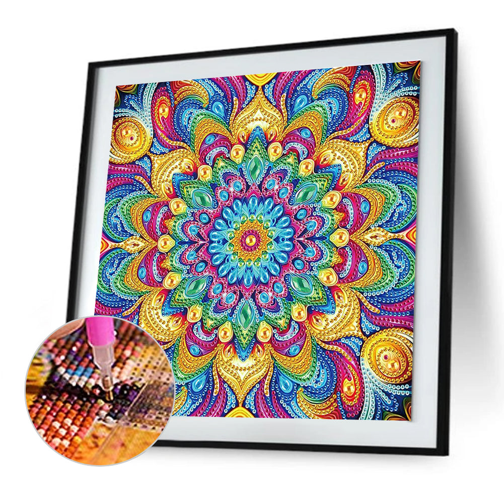 Diamond Painting - Partial Special Shaped - Mandala (30*30CM)