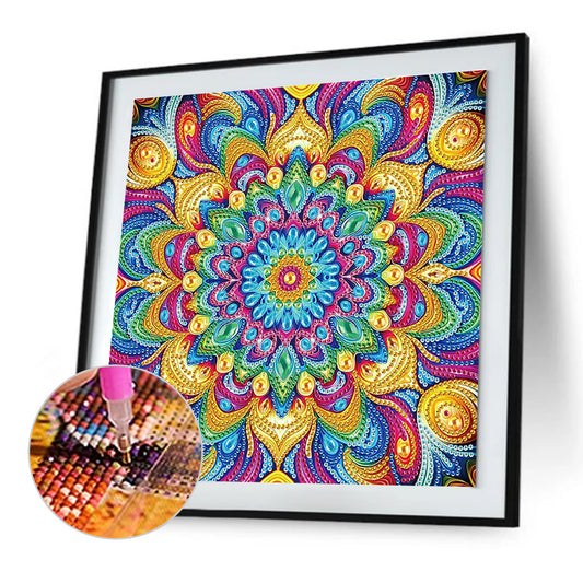 Diamond Painting - Partial Special Shaped - Mandala (30*30CM)