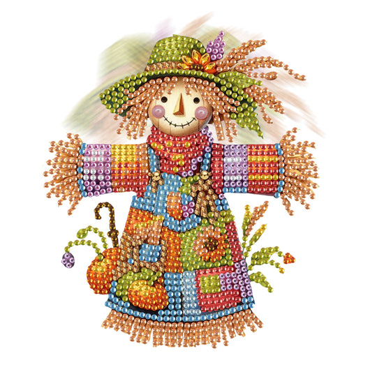 2D Flat Scarecrow DIY Shaking Head Diamond Painting Desktop Decorations