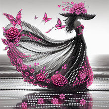 Load image into Gallery viewer, Diamond Painting - Partial Special Shaped - Elegant Lady (30*30CM)
