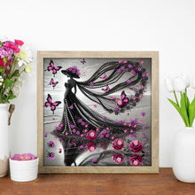 Load image into Gallery viewer, Diamond Painting - Partial Special Shaped - Elegant Lady (30*30CM)
