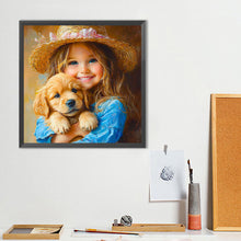 Load image into Gallery viewer, Diamond Painting - Full Round - Cute Little Girl (40*40CM)
