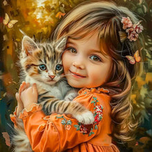 Load image into Gallery viewer, Diamond Painting - Full Round - Cute Little Girl (40*40CM)
