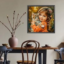 Load image into Gallery viewer, Diamond Painting - Full Round - Cute Little Girl (40*40CM)
