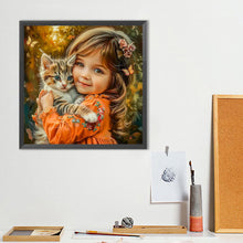 Load image into Gallery viewer, Diamond Painting - Full Round - Cute Little Girl (40*40CM)
