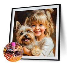 Load image into Gallery viewer, Diamond Painting - Full Round - Cute Little Girl (40*40CM)

