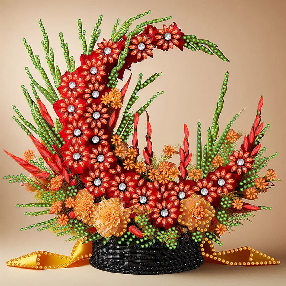 Diamond Painting - Partial Special Shaped - Flower Basket (30*30CM)