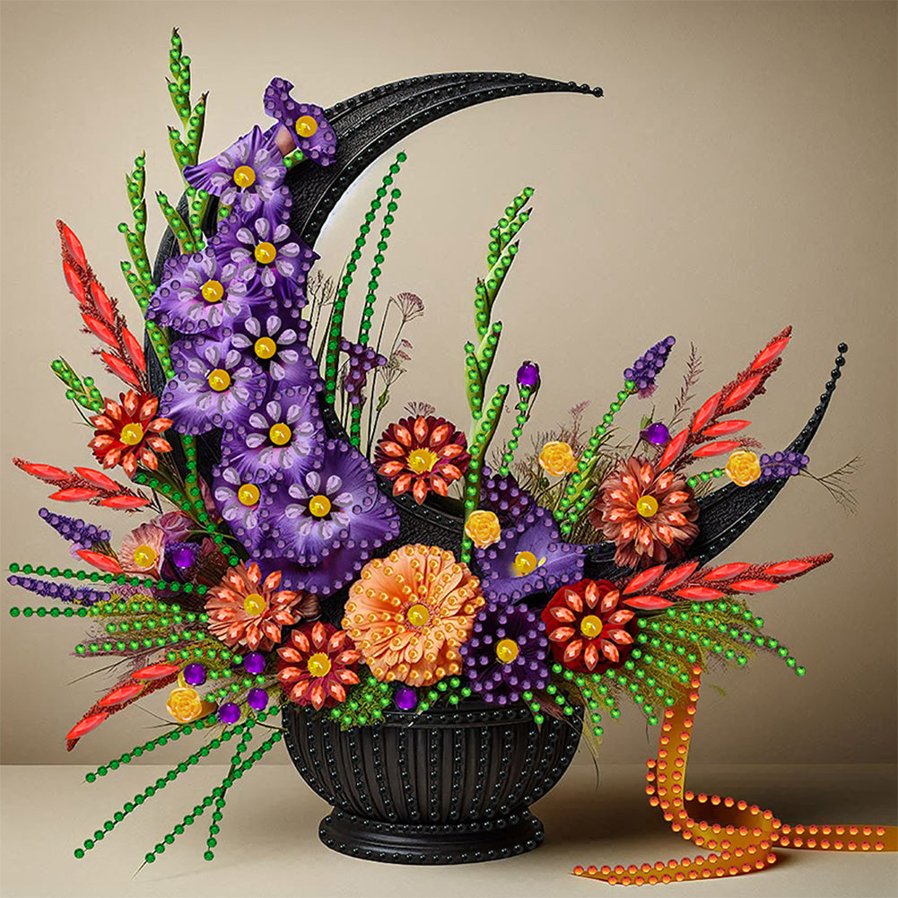 Diamond Painting - Partial Special Shaped - Flower Basket (30*30CM)