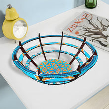 Load image into Gallery viewer, Flower Diamond Painting Wooden Serving Tray Decorative Diamond Art Fruit Tray(A)
