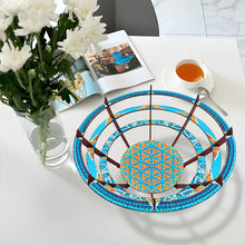 Load image into Gallery viewer, Flower Diamond Painting Wooden Serving Tray Decorative Diamond Art Fruit Tray(A)
