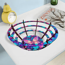 Load image into Gallery viewer, Flower Diamond Painting Wooden Serving Tray Decorative Diamond Art Fruit Tray(B)
