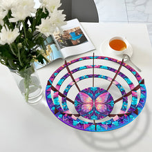 Load image into Gallery viewer, Flower Diamond Painting Wooden Serving Tray Decorative Diamond Art Fruit Tray(B)
