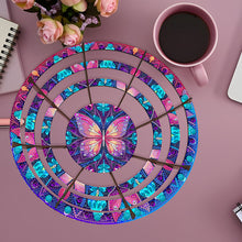 Load image into Gallery viewer, Flower Diamond Painting Wooden Serving Tray Decorative Diamond Art Fruit Tray(B)
